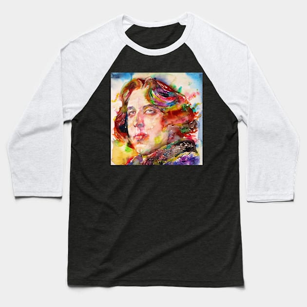 OSCAR WILDE watercolor portrait .15 Baseball T-Shirt by lautir